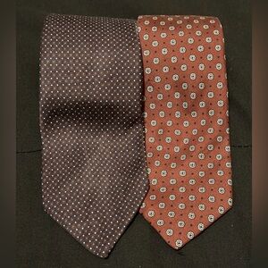 Elegant Brown and Tan Men's Ties Set